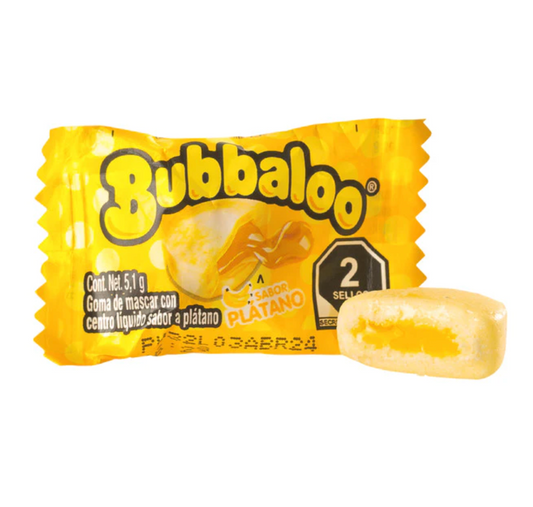 Bubbaloo Gum Platano Mexico 5,1g