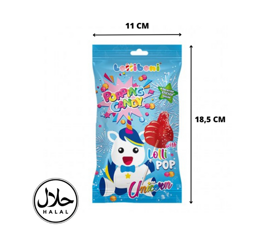 Lolliboni Unicorn Lolli Pop + Popping Candy 3x 11g